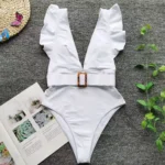 White Sands Belted One Piece Swimwear
