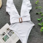 White Sands Belted One Piece Swimwear
