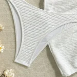 White Starfish Bandeau & Tie Sarong Three Piece Swimwear Set