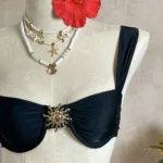 Ruched Charcoal Three Piece Swimwear Set