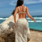 Off White Botanical Three Piece Swimwear Set