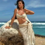 Off White Botanical Three Piece Swimwear Set