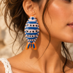 Blue & White Fish Earrings