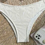Off White Botanical Three Piece Swimwear Set