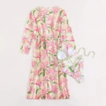 Pastel Floral Three Piece Swimwear Set