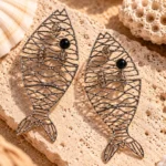 Silver Fish Statement Earrings