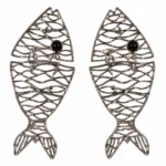 Silver Fish Statement Earrings