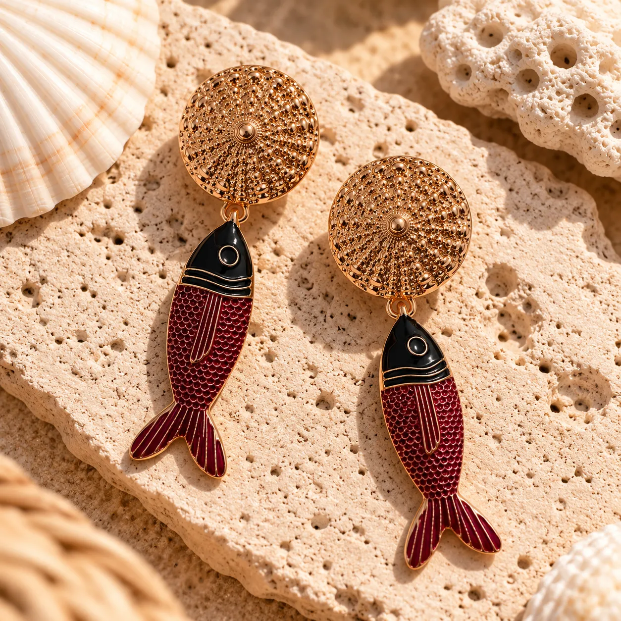 Coral Fish Earrings